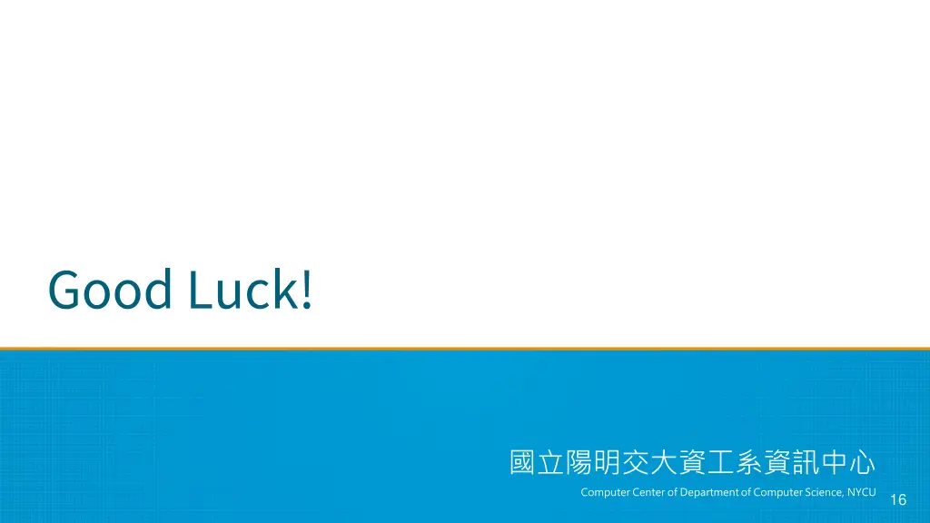 good luck meow