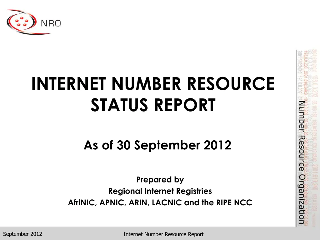 internet number resource status report