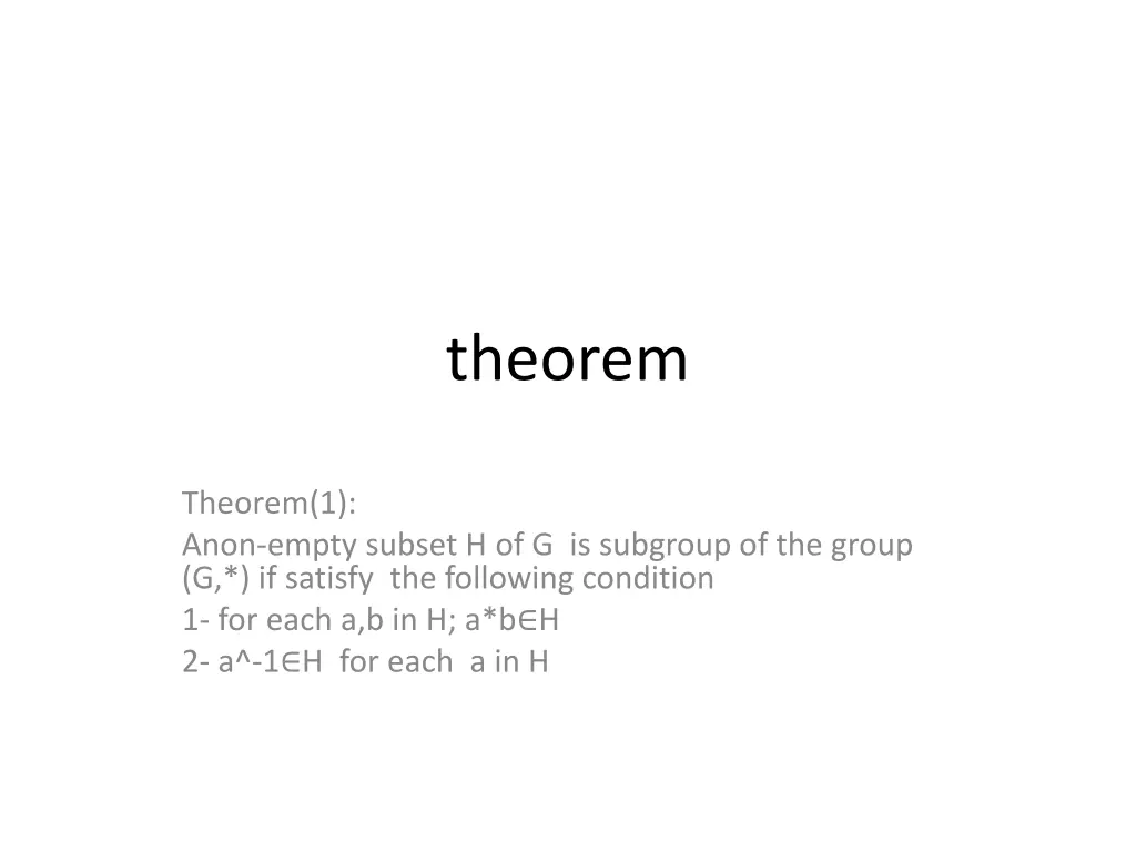 theorem