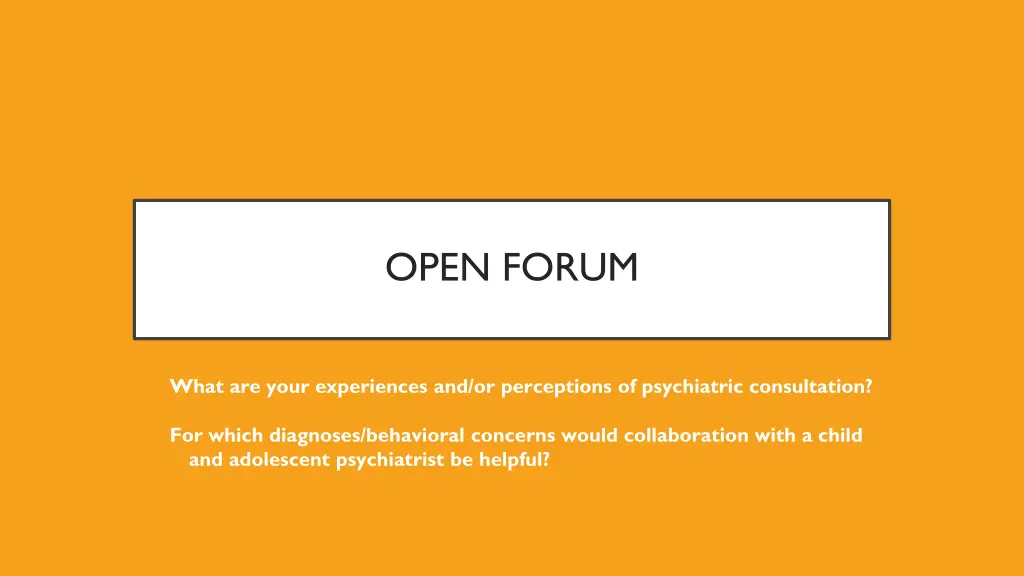 open forum