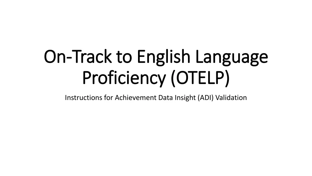 on on track to english language track to english