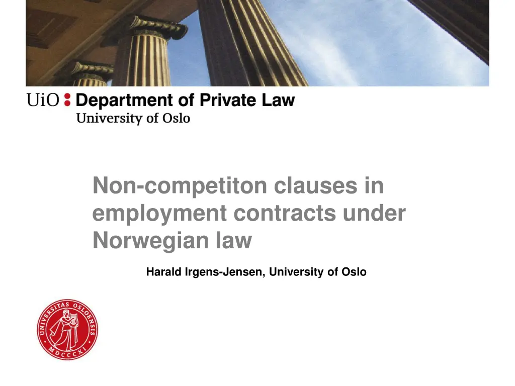 non competiton clauses in employment contracts