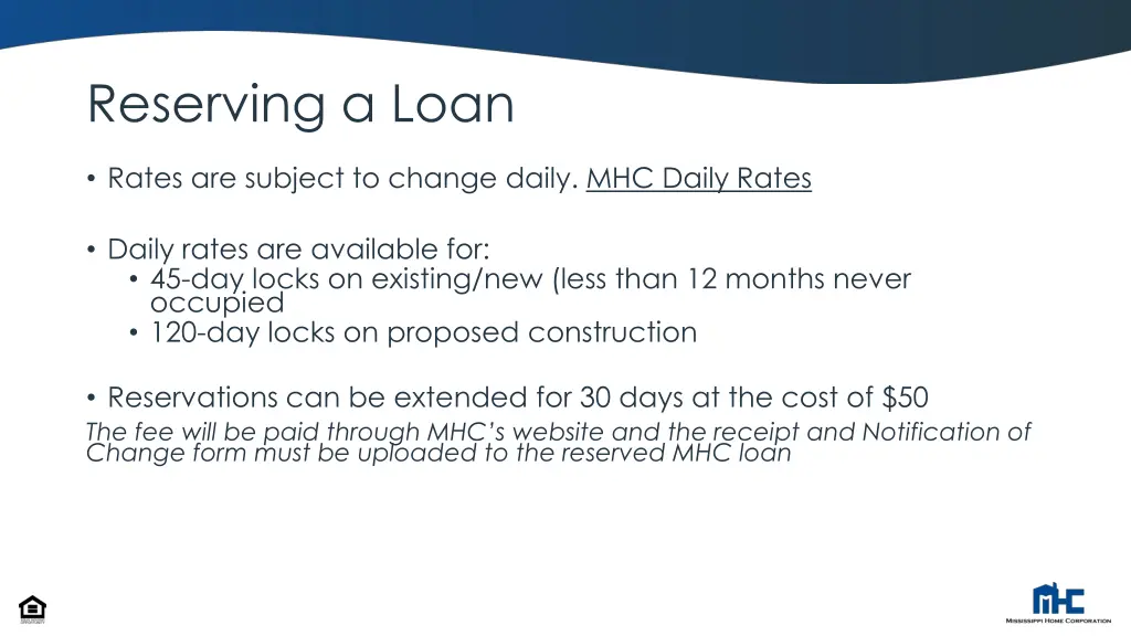 reserving a loan 1