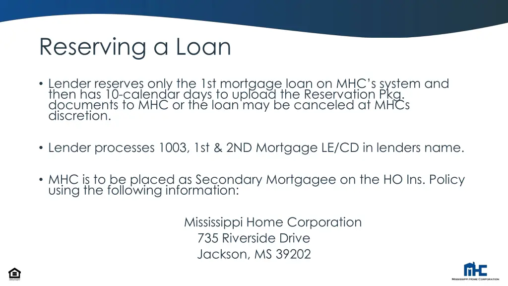 reserving a loan 2