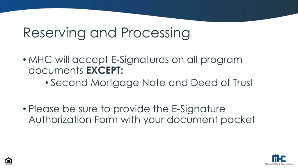 reserving and processing 1
