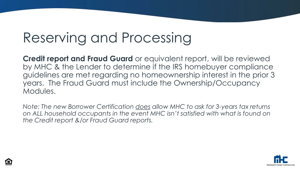 reserving and processing 4