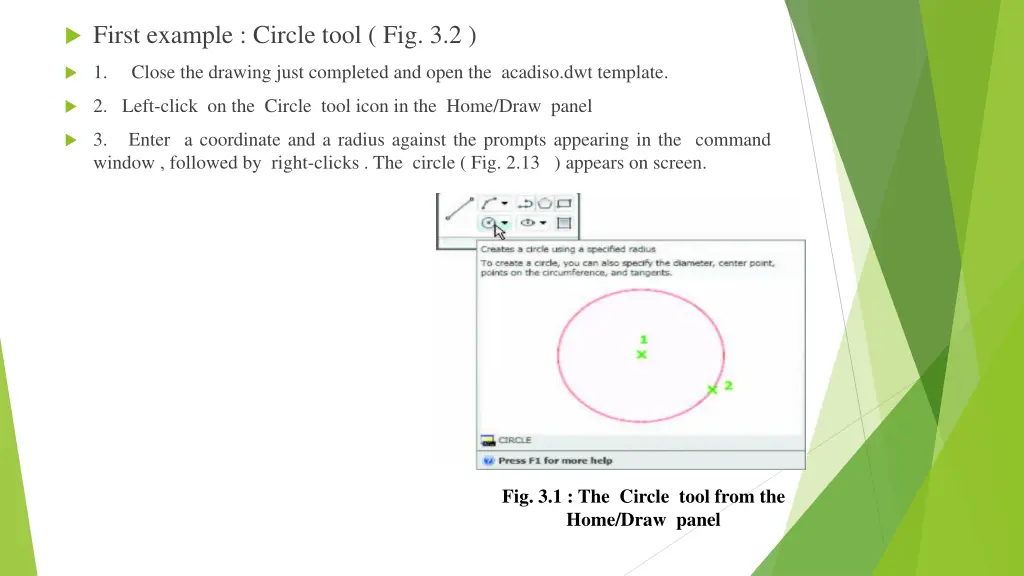 first example circle tool fig 3 2