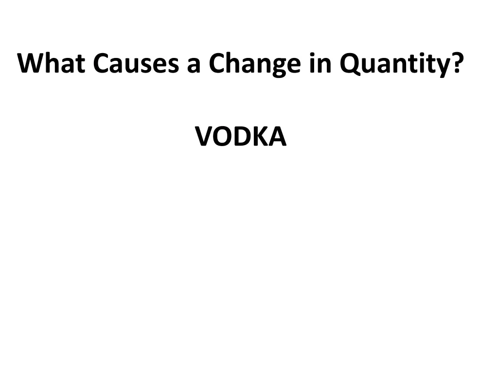 what causes a change in quantity