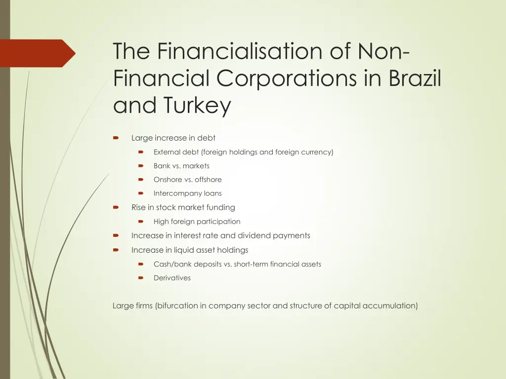 the financialisation of non financial