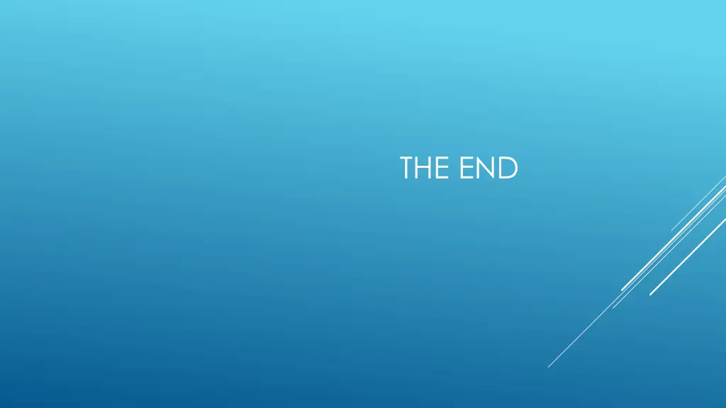 the end