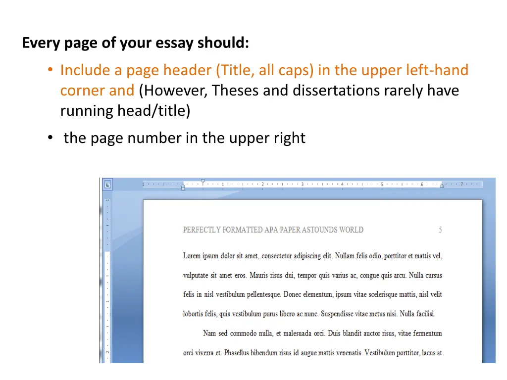 every page of your essay should include a page