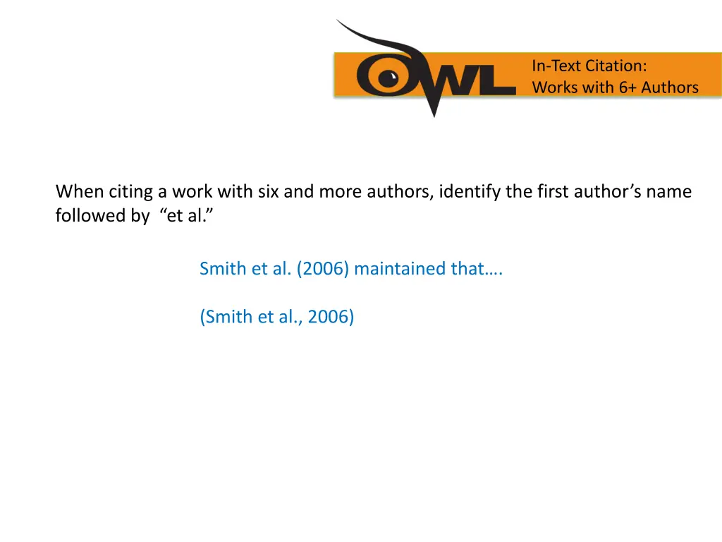 in text citation works with 6 authors