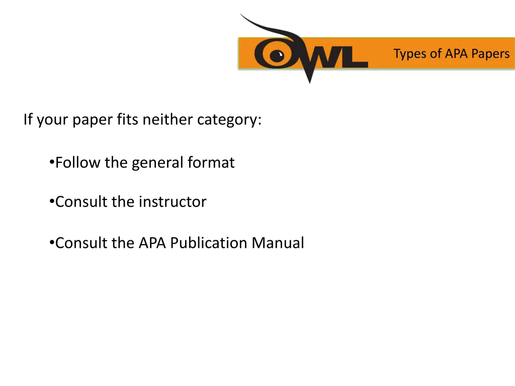 types of apa papers