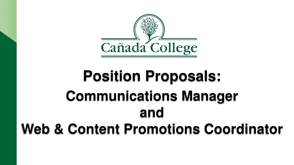 position proposals communications manager