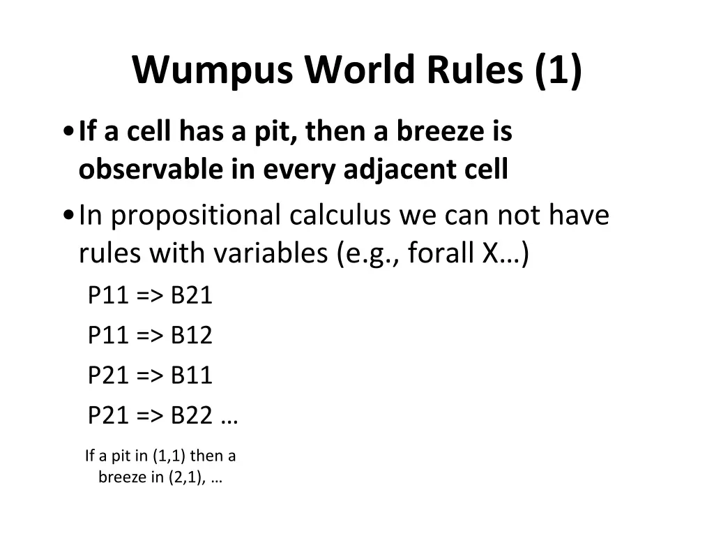 wumpus world rules 1