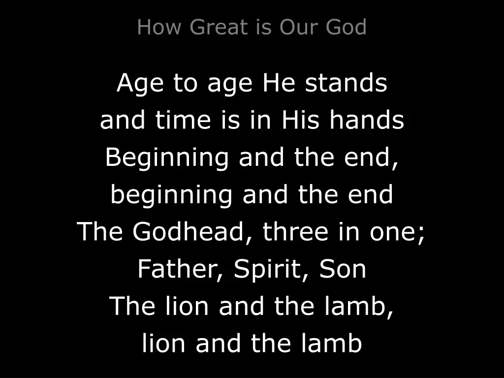 how great is our god 2