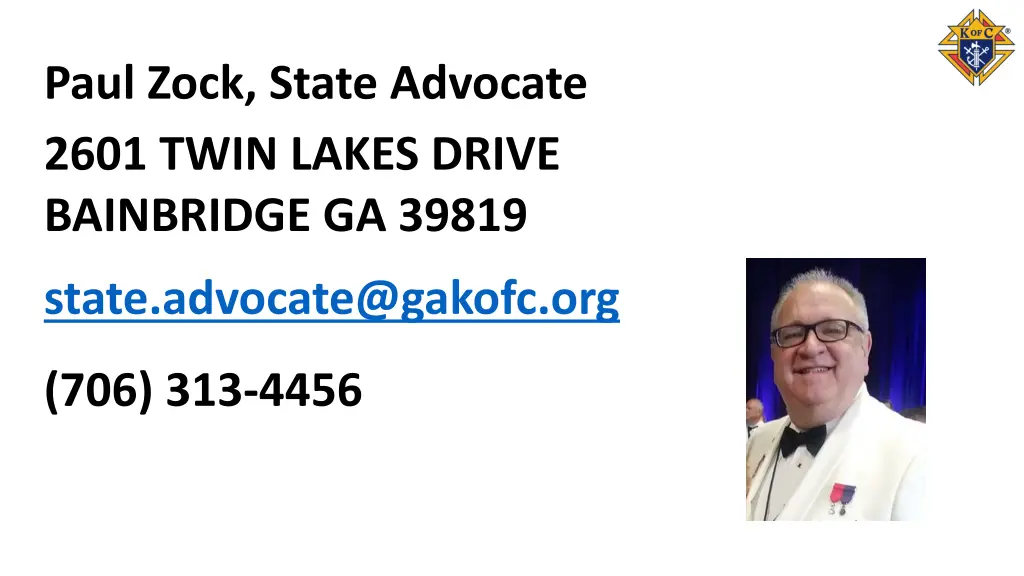 paul zock state advocate 2601 twin lakes drive