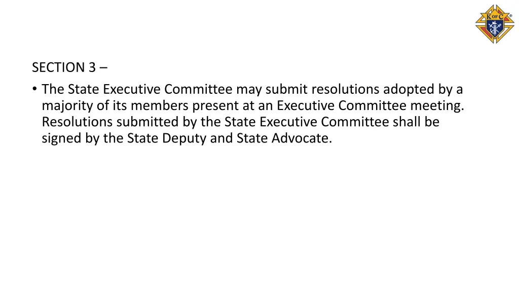 section 3 the state executive committee