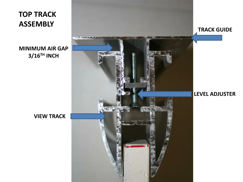 top track assembly