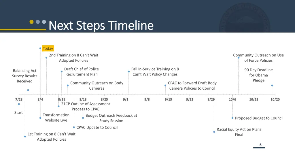 next steps timeline next steps timeline