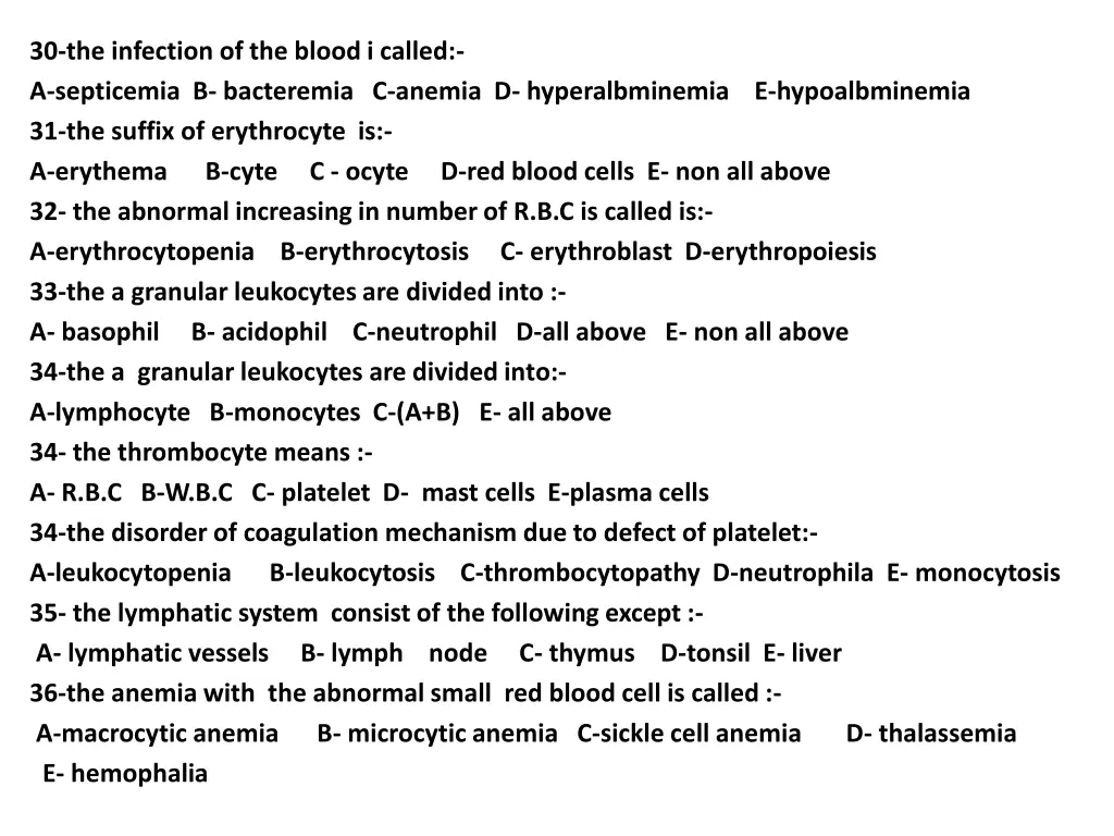 30 the infection of the blood i called