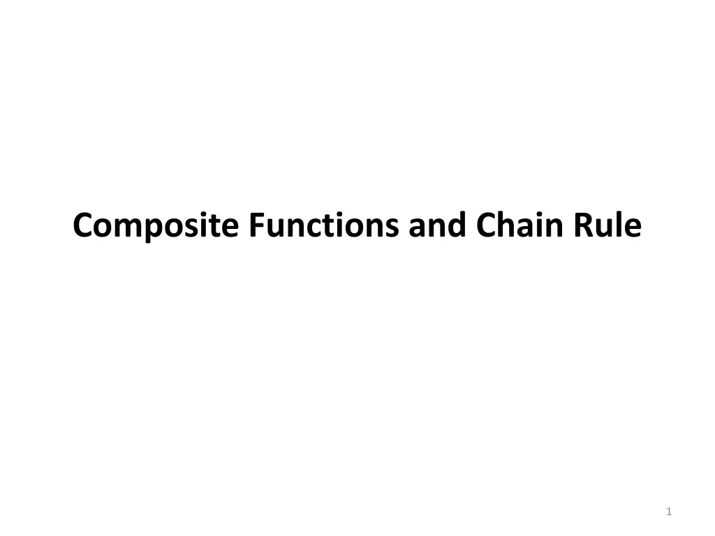 composite functions and chain rule