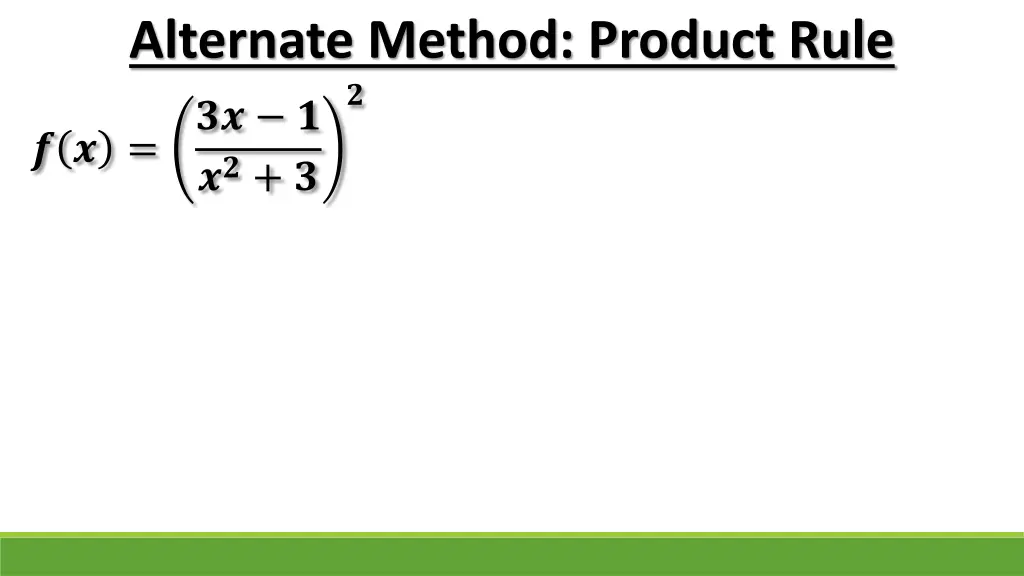alternate method product rule