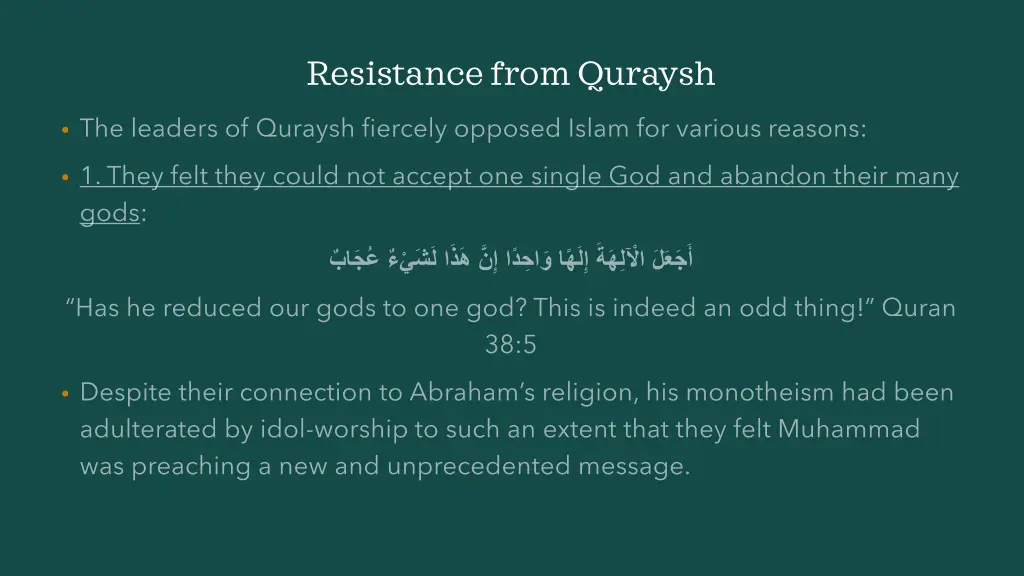 resistance from quraysh