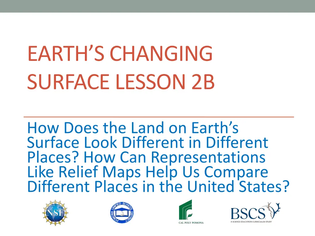 earth s changing surface lesson 2b