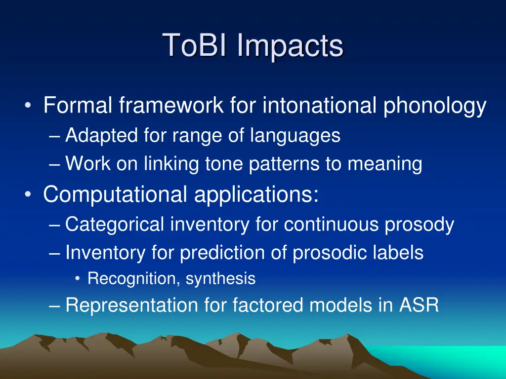 tobi impacts
