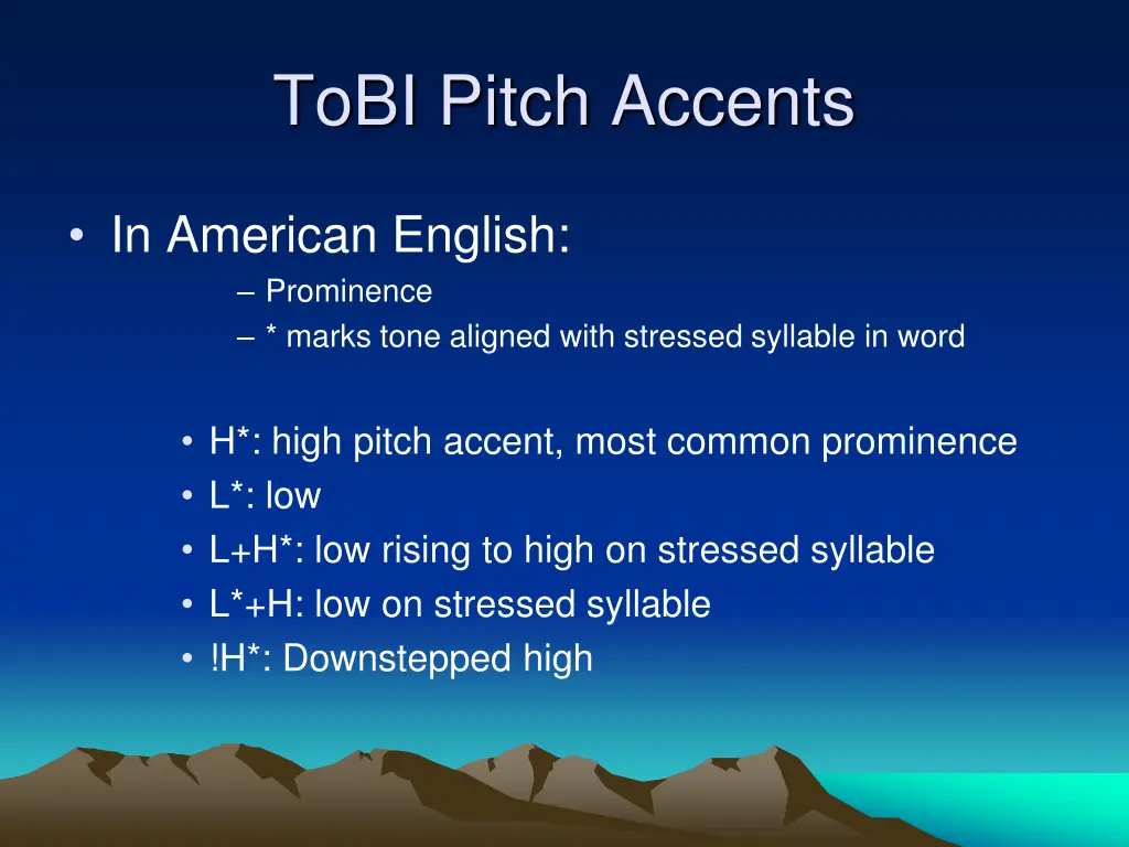 tobi pitch accents