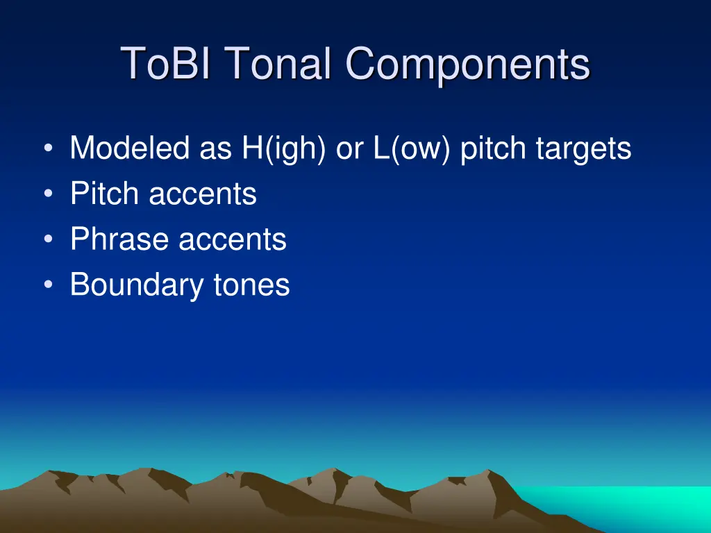 tobi tonal components