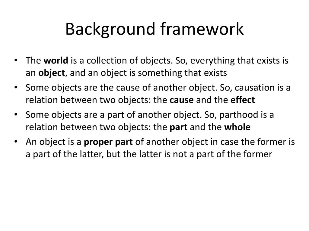 background framework