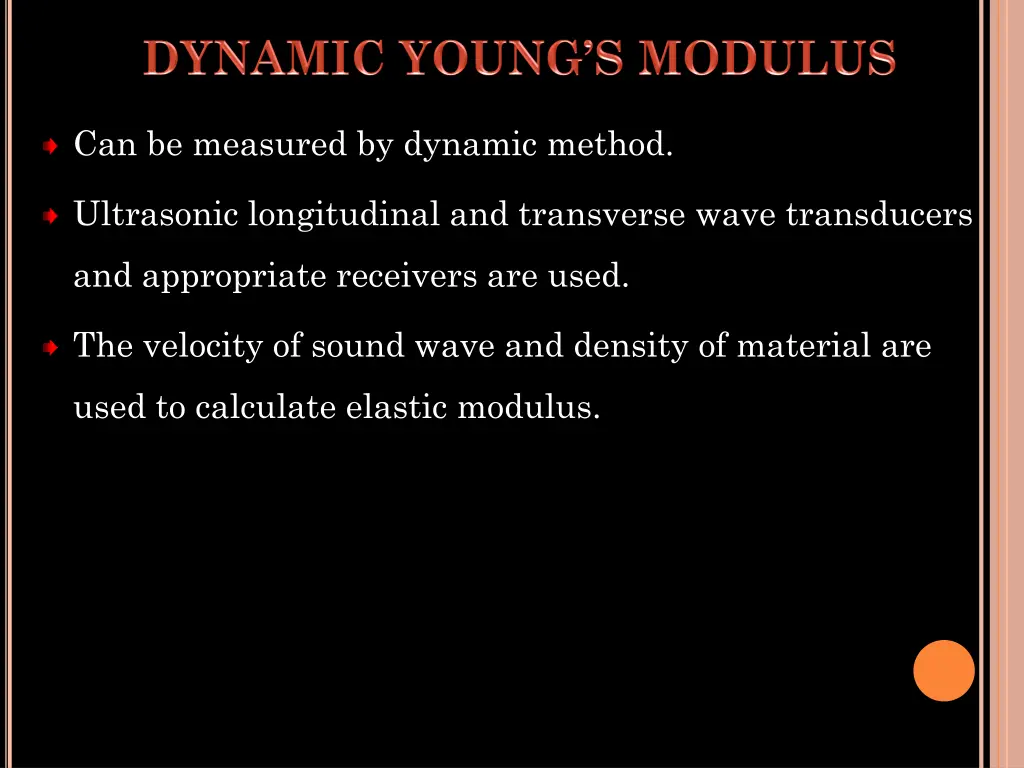 can be measured by dynamic method
