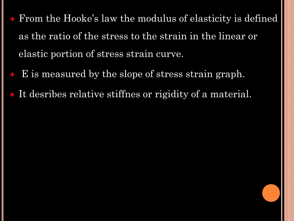 from the hooke s law the modulus of elasticity