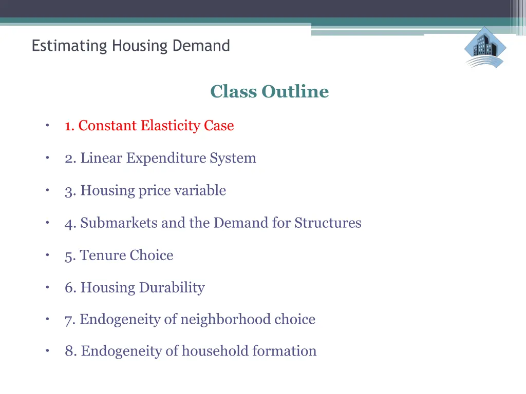 estimating housing demand 1