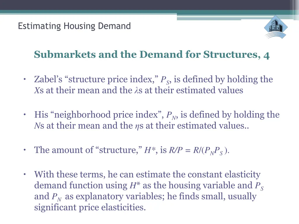 estimating housing demand 15