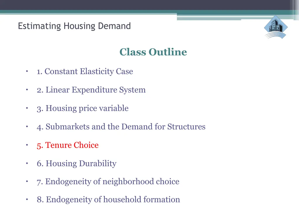 estimating housing demand 16