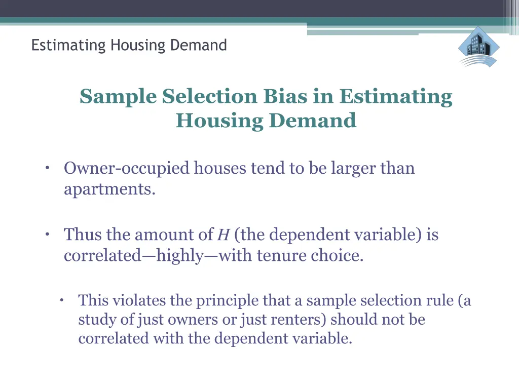 estimating housing demand 18