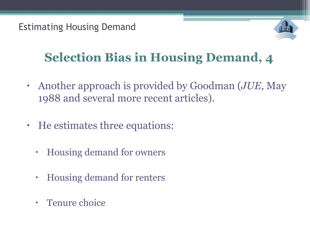 estimating housing demand 20