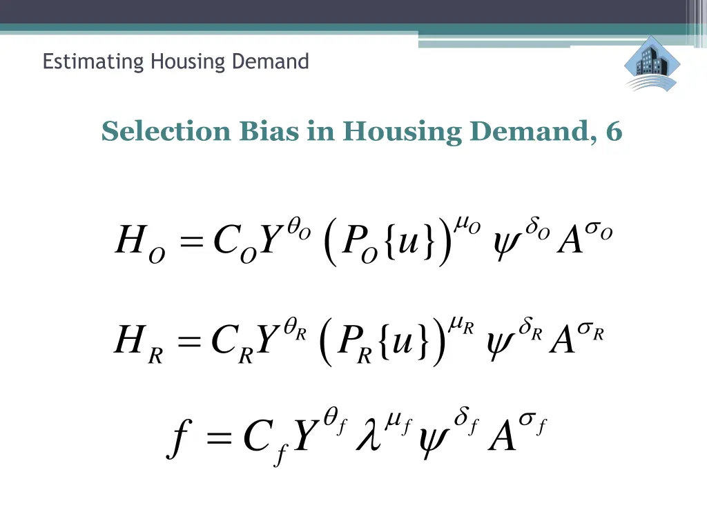 estimating housing demand 22