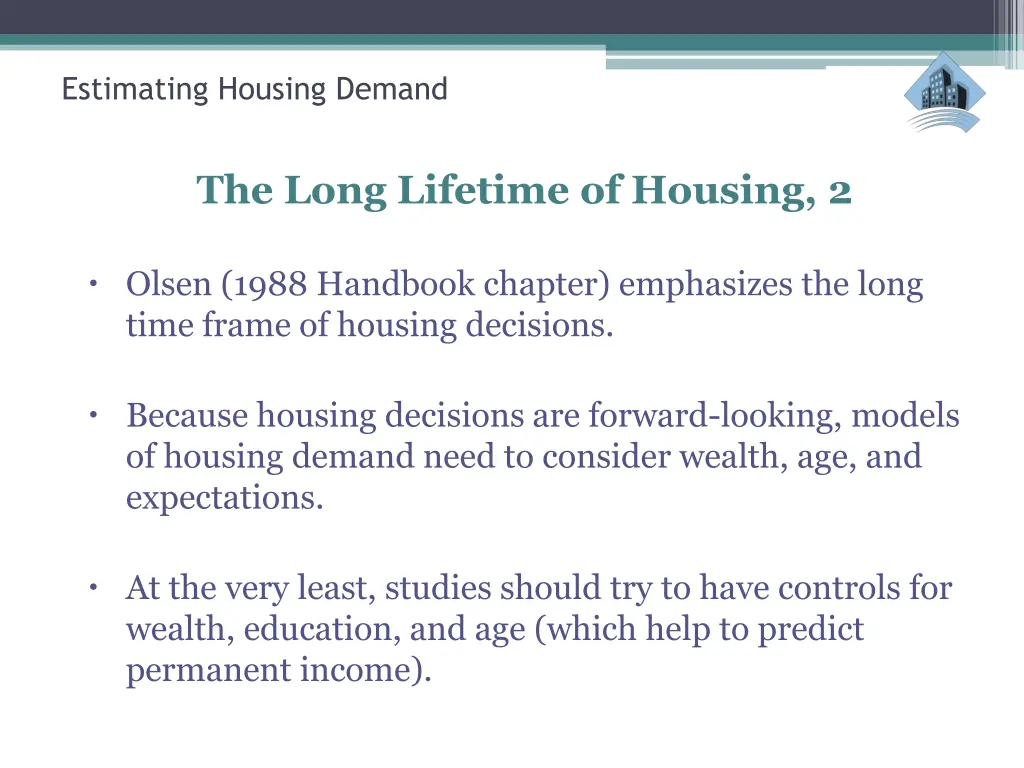 estimating housing demand 26