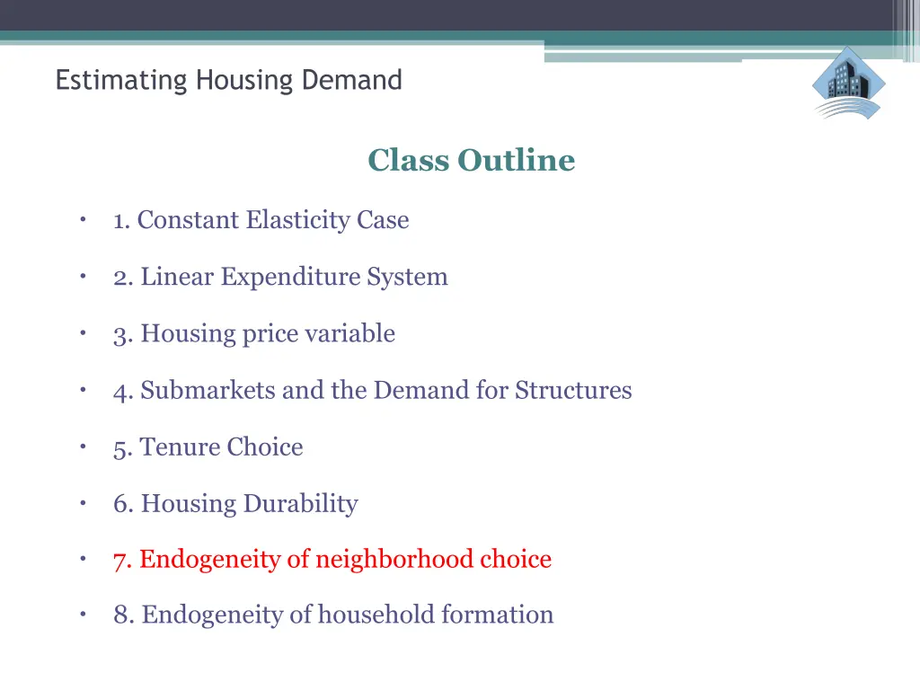 estimating housing demand 28