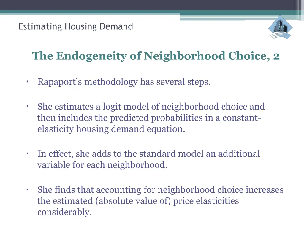 estimating housing demand 30