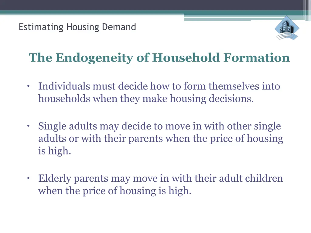 estimating housing demand 32