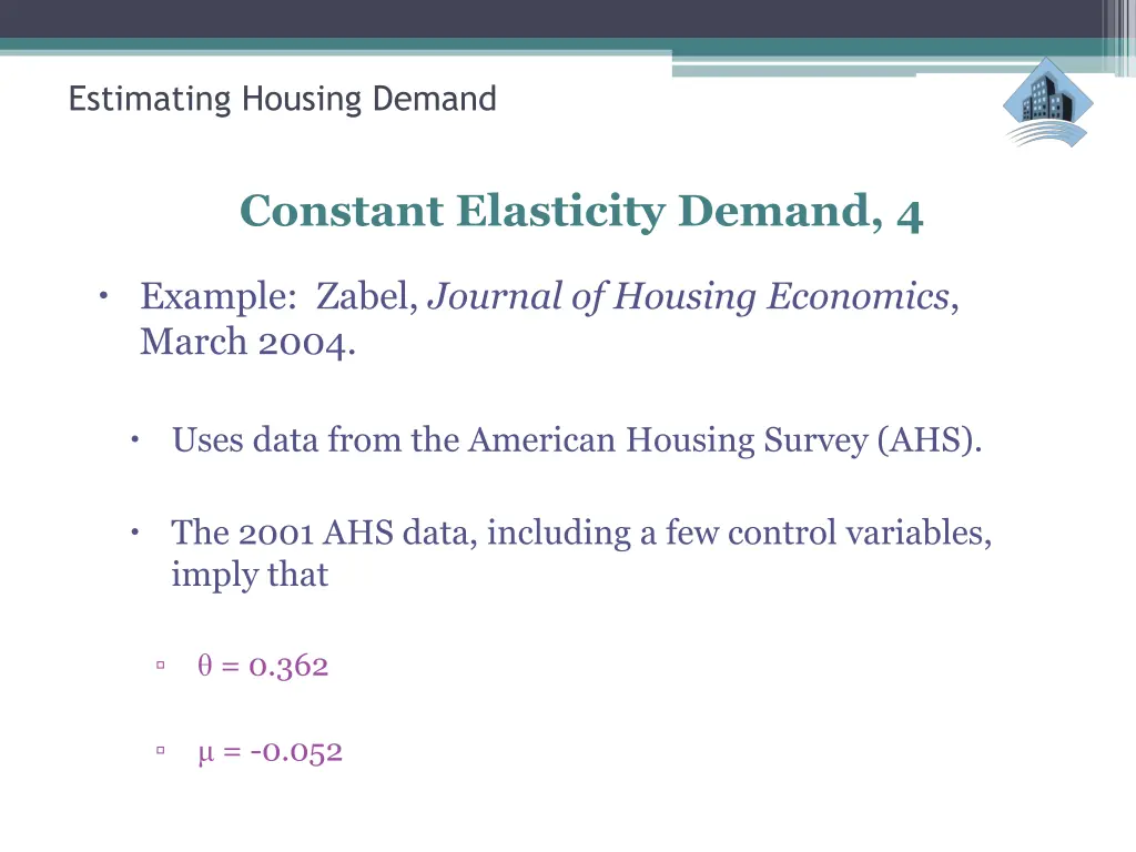 estimating housing demand 5