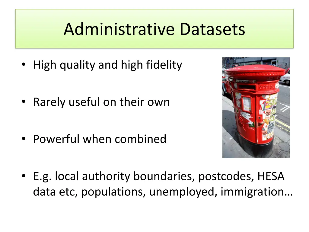 administrative datasets