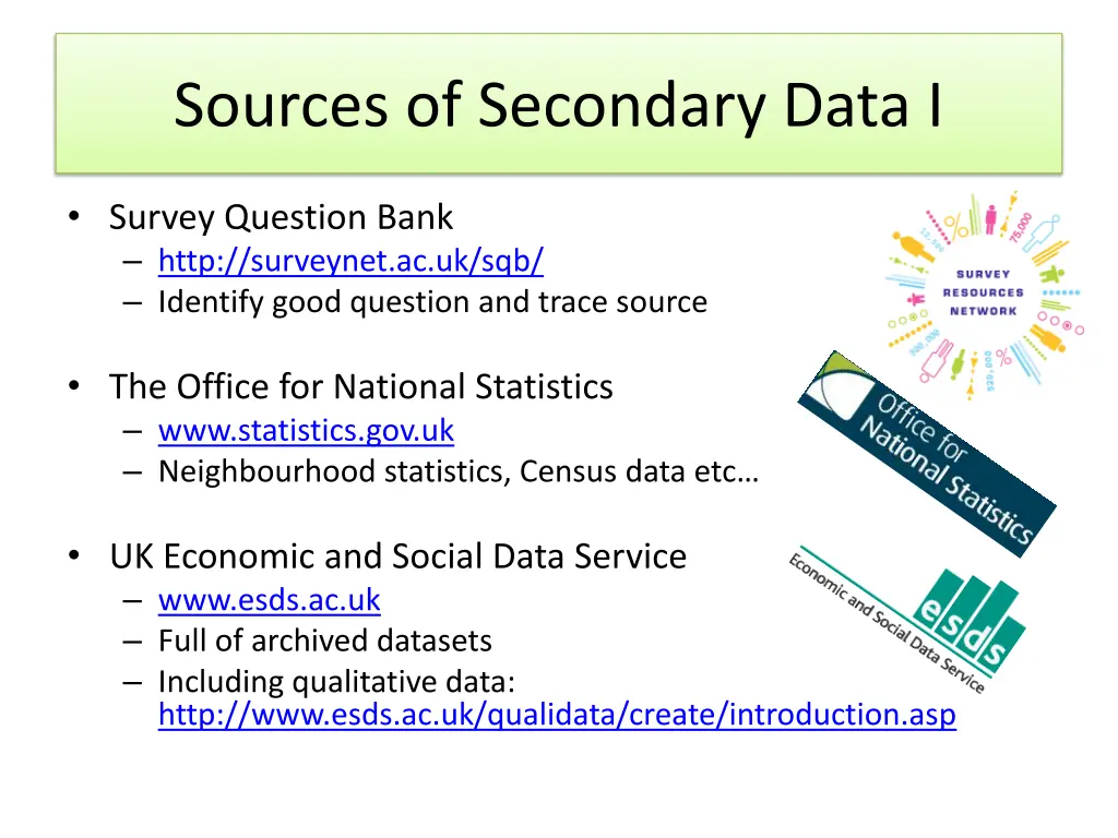 sources of secondary data i