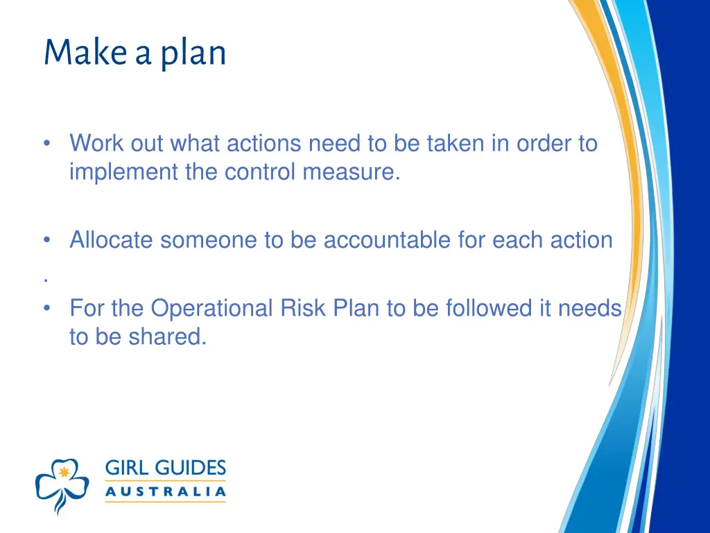 make a plan