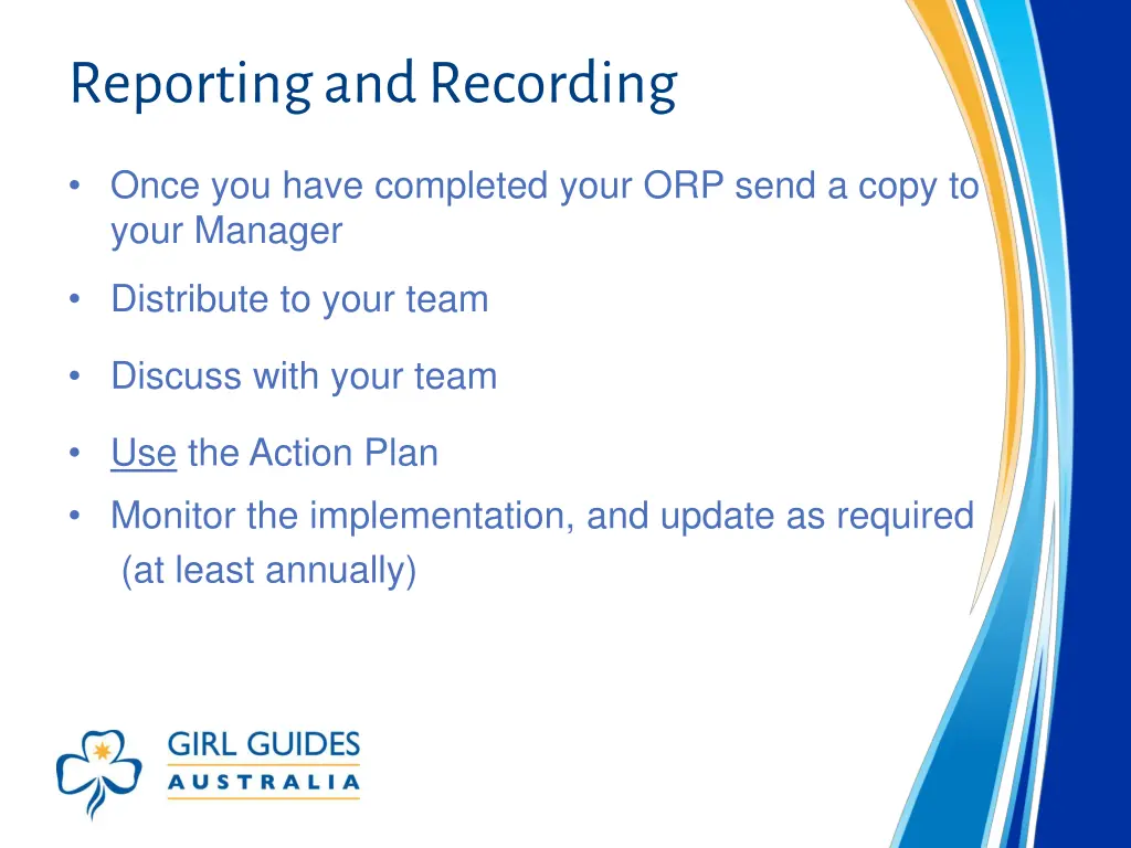 reporting and recording